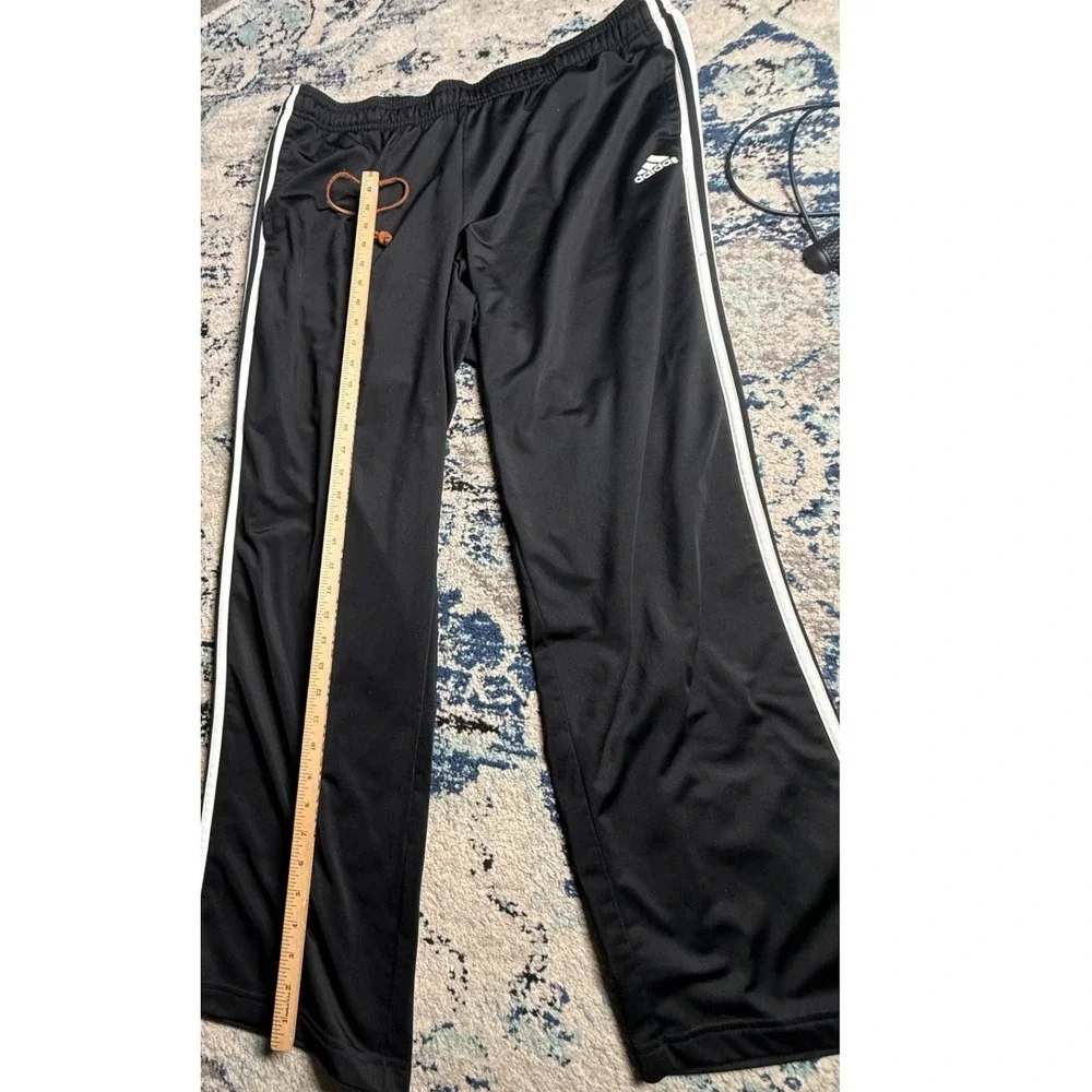 Adidas Mens 2XL Black 3-Stripe Track Pants Essentials BK7402 Straight‎ Leg